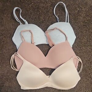 Aerie Women's Bras in Gray, Pink, and Cream